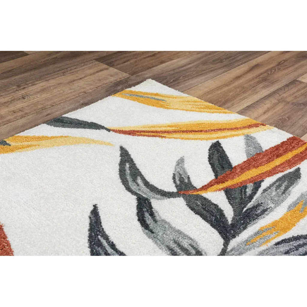 Club Floral Ivory Area Rugs For Living Room -- ivory