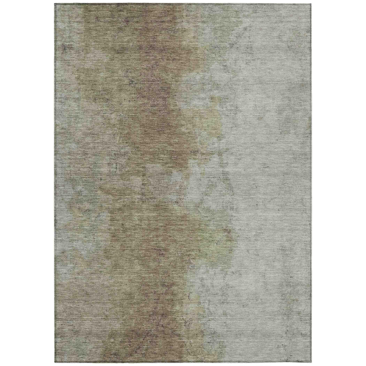 Iriel Brown Washable Indoor-Outdoor Rug