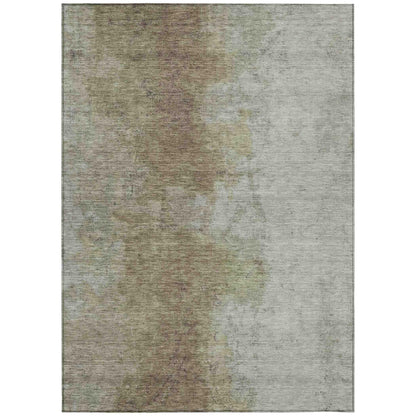 Iriel Brown Washable Indoor-Outdoor Rug