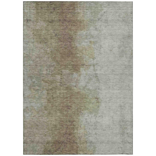 Iriel Brown Washable Indoor-Outdoor Rug