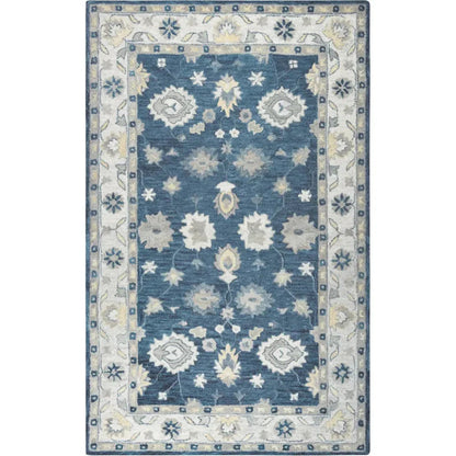 Cors Wool Blue Hallway Kitchen Runner Rug - LOOMLAN - LOOMLAN - Area Rugs
