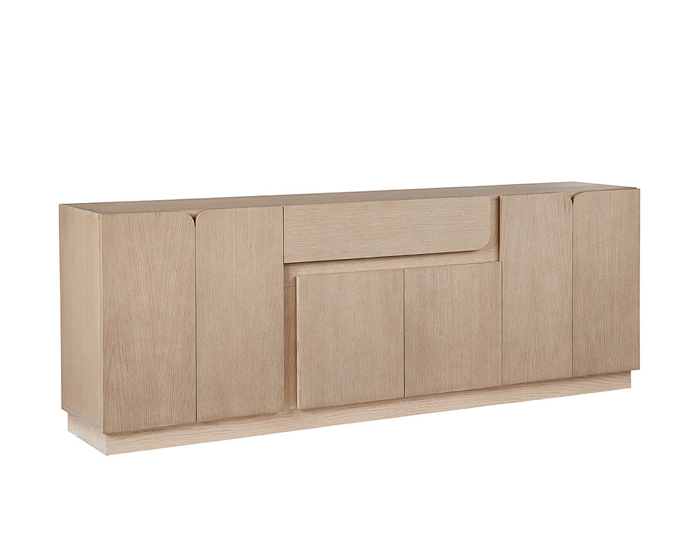 Arezza Sideboard Solid Oak Wood With Adjustable Shelving