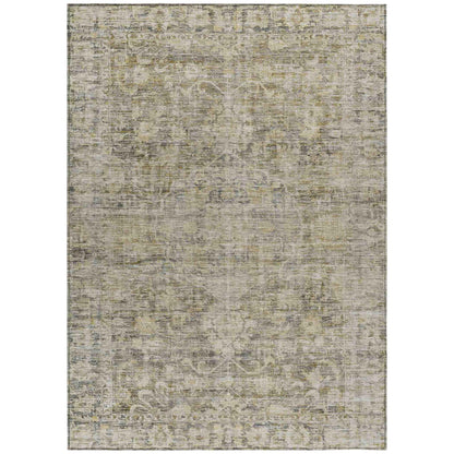 Iriira Gray Washable Indoor-Outdoor Rug