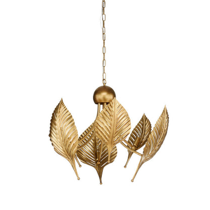 Wildwood Foglia Di Palma Gold Six-Light Chandelier