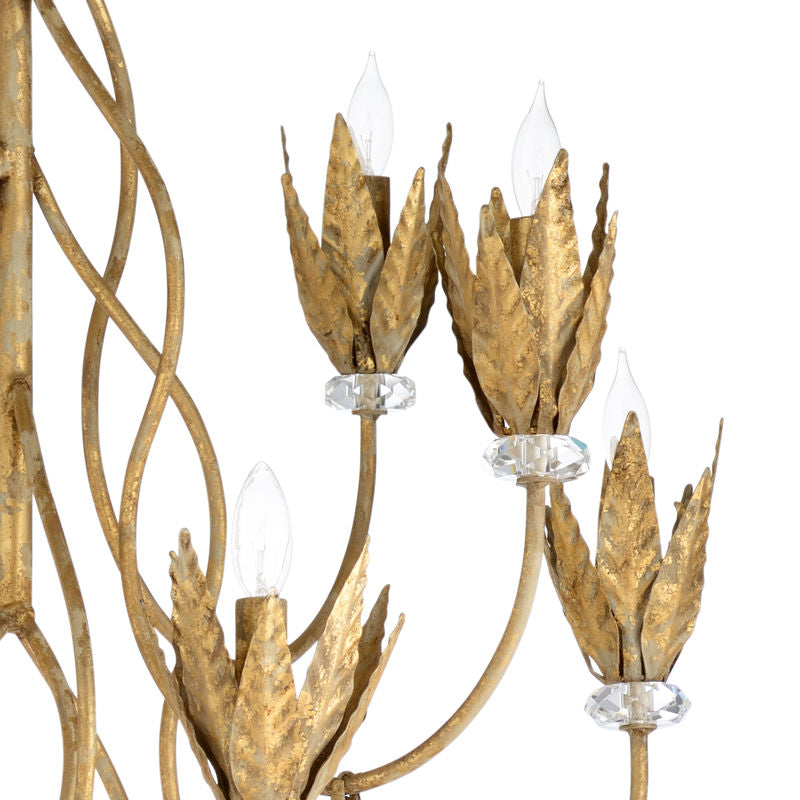 Phoebe Gold With Crystal Design Chandelier