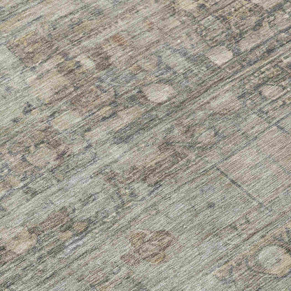 Kaelora Brown Washable Indoor-Outdoor Rug