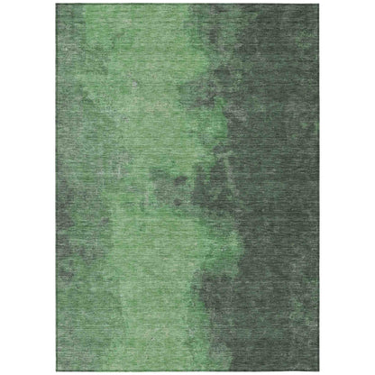 Iriion Green Washable Indoor-Outdoor Rug