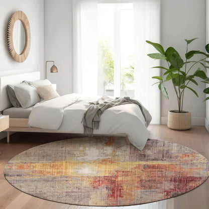 Jaelor Brown Washable Indoor-Outdoor Rug