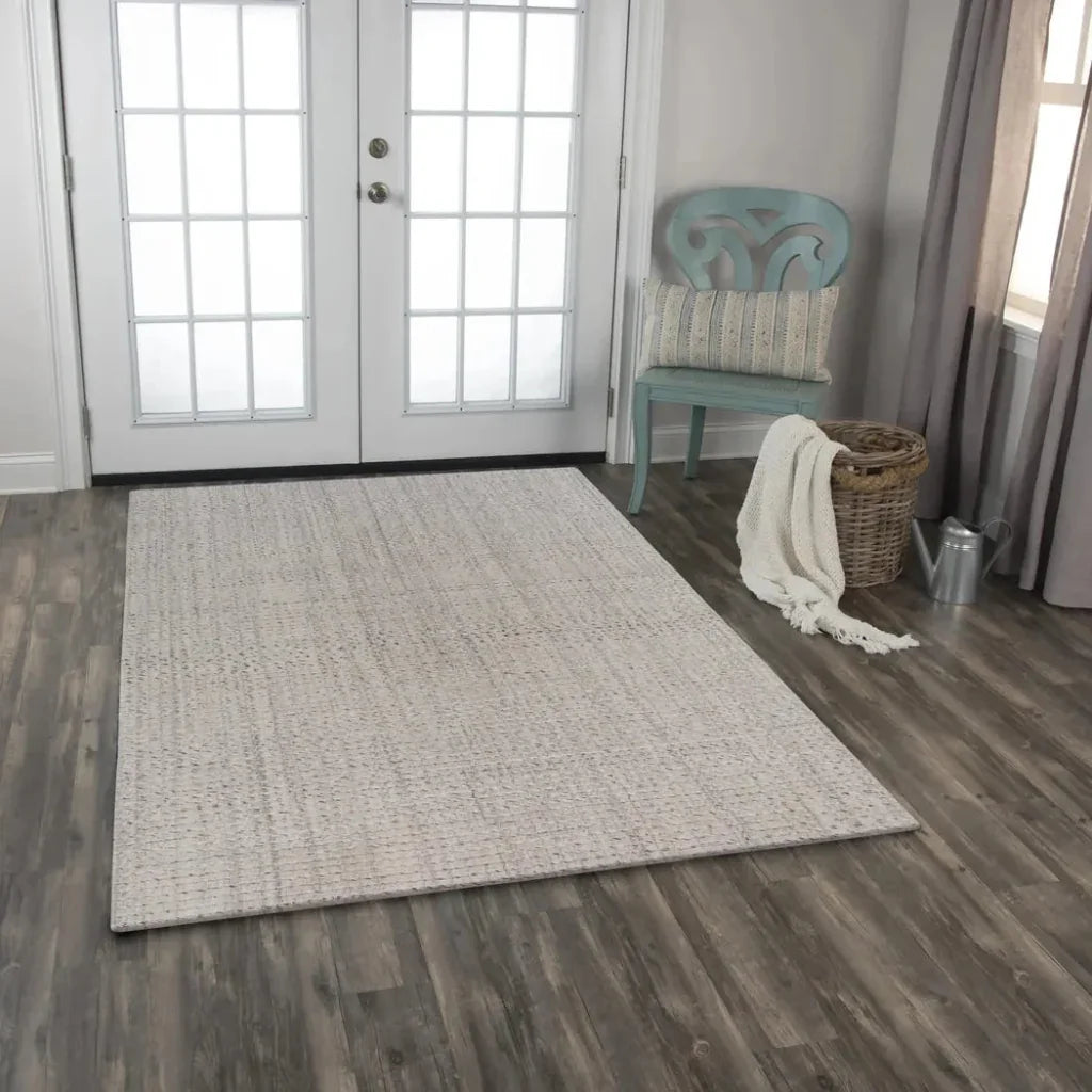 Copo Solid Ivory Area Rugs For Living Room -- ivory