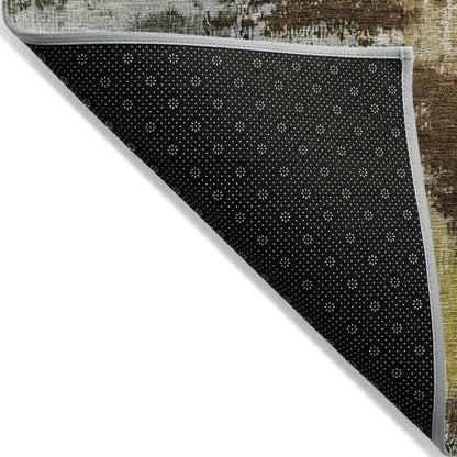 Iriara Brown Washable Indoor-Outdoor Rug