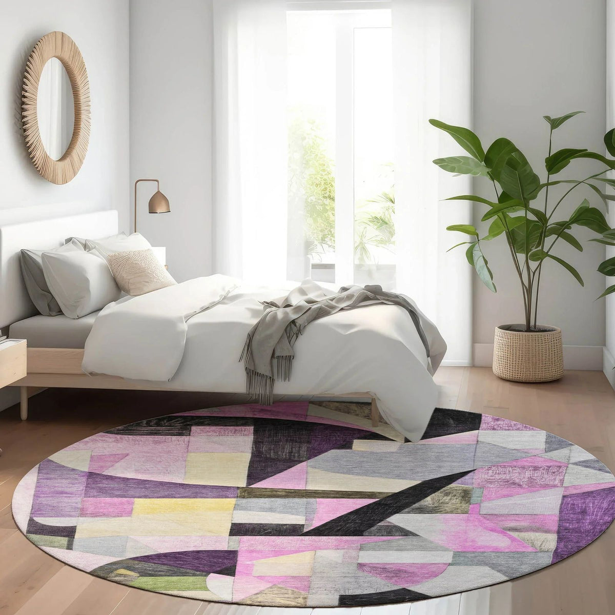 Jaelira Purple Washable Indoor-Outdoor Rug