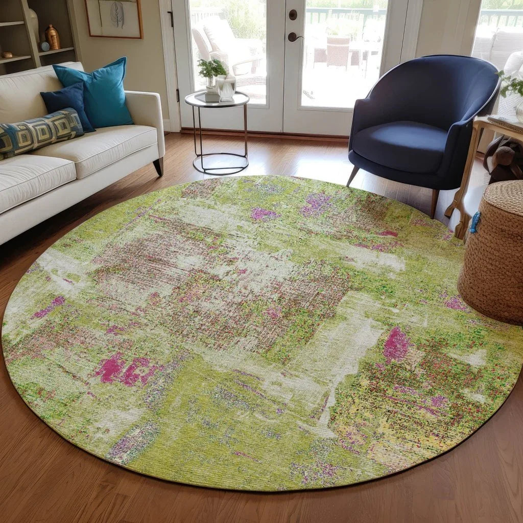 Aria Lime Washable Indoor-Outdoor Rug-Outdoor Rugs-LOOMLAN Rugs-LOOMLAN
