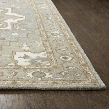 Cira Oriental Medallion Gray Large Area Rugs -- gray