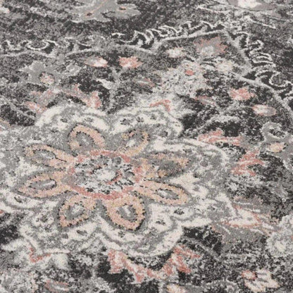 Chur Medallion Gray Kitchen Hallway Runner Rug - LOOMLAN - LOOMLAN - Area Rugs