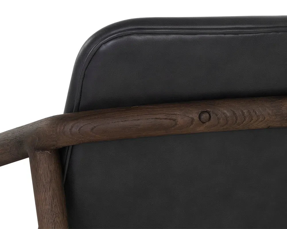 Cinelli Leather Upholstered Lounge Chair