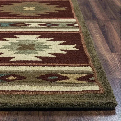 Deer Wool Red Hallway Kitchen Runner Rug -- red