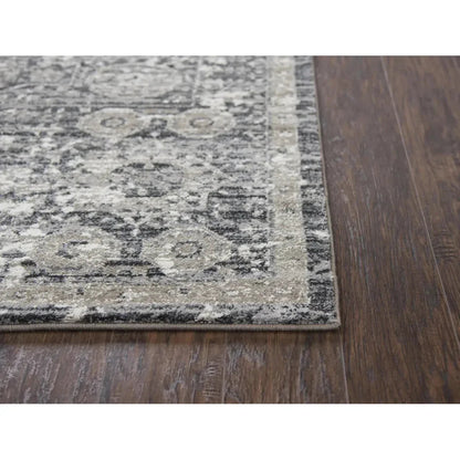 Dach Central Medallion Gray Kitchen Hallway Runner Rug -- gray