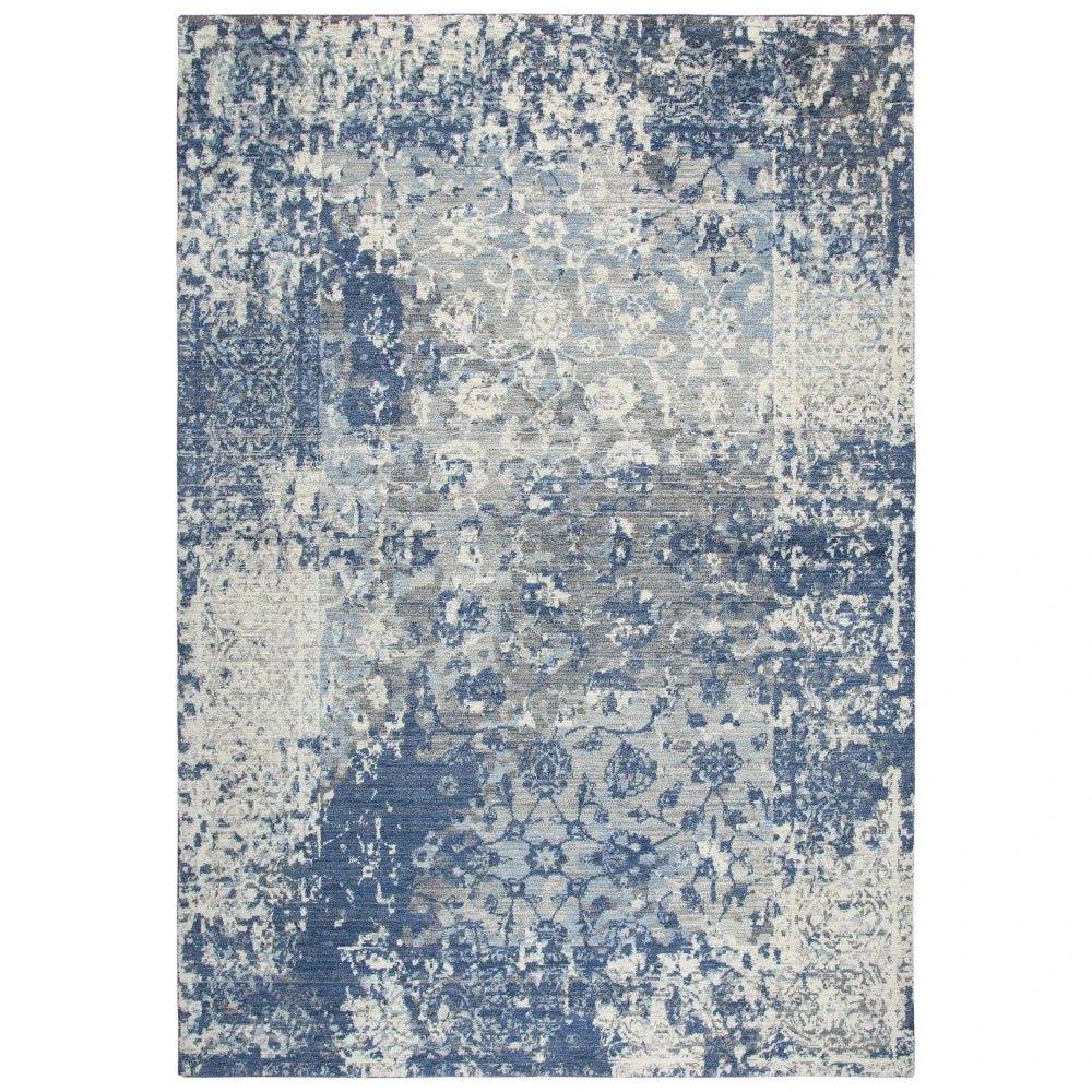 Cron Floral Blue Large Area Rugs For Living Room