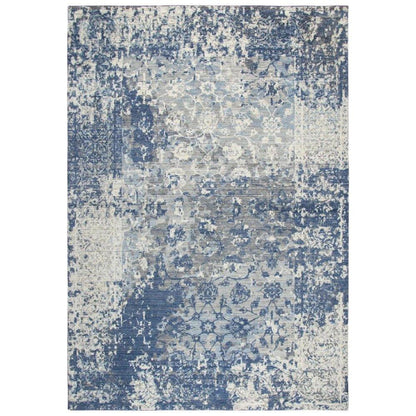 Cron Floral Blue Large Area Rugs For Living Room