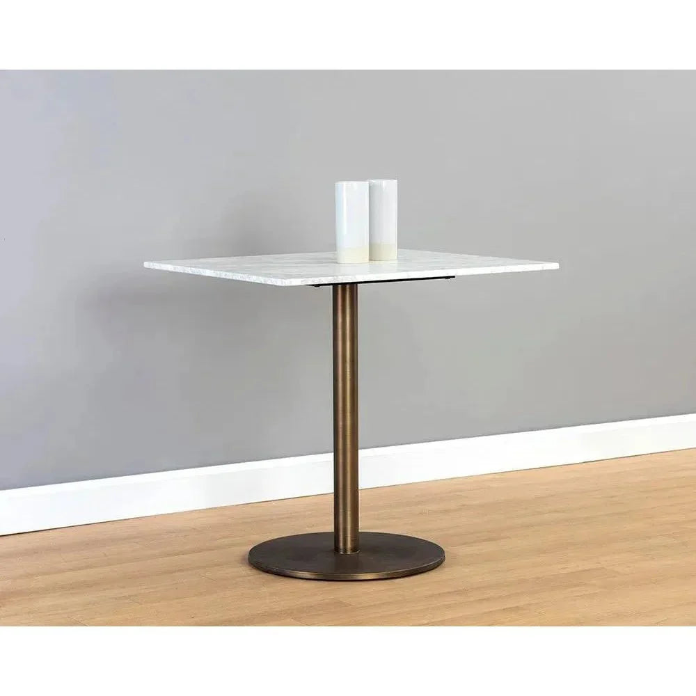 Enco Marble Top Square Bistro Table -- view 2