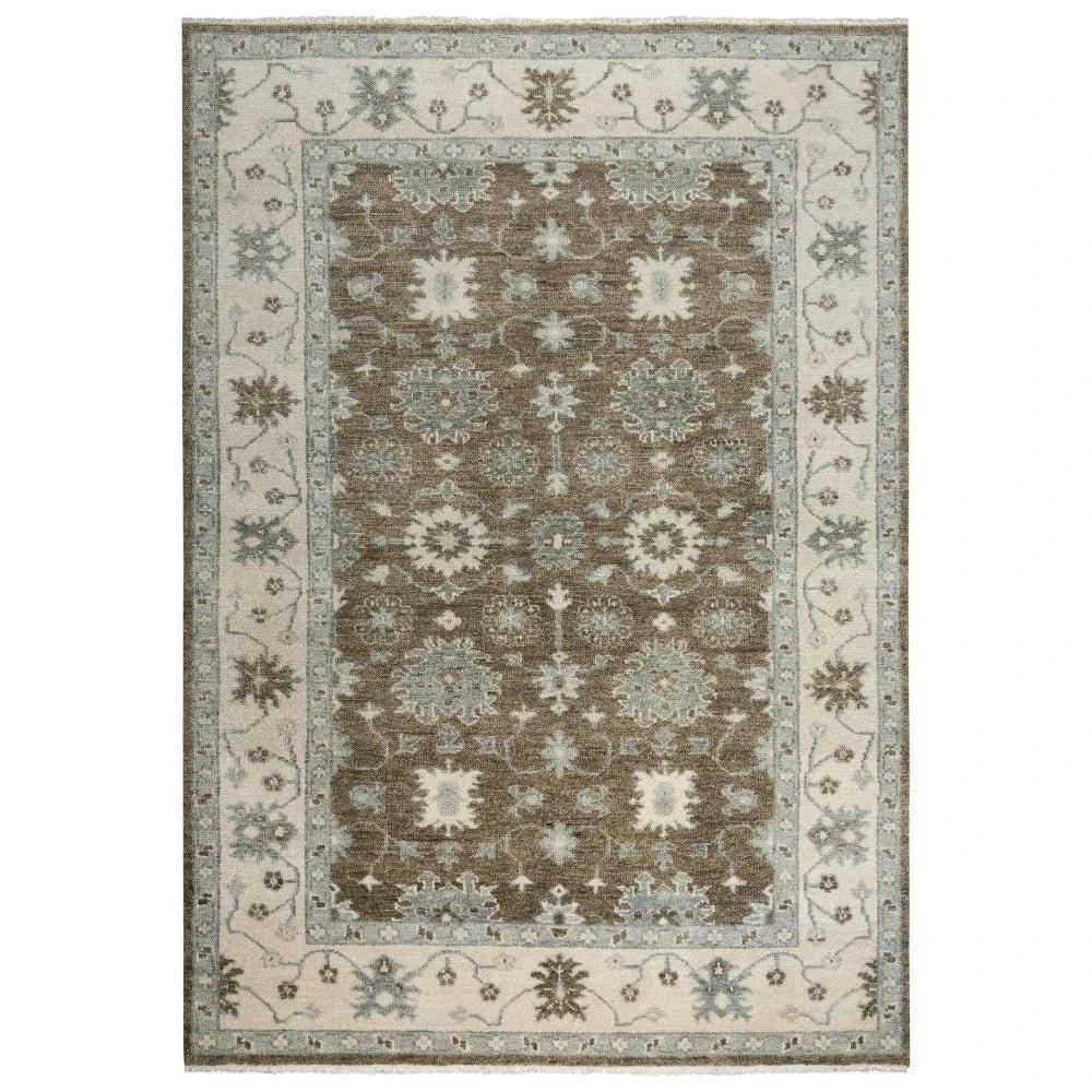 Aida Floral Brown Large Area Rugs For Living Room