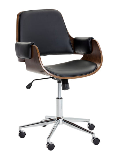 Kellan Office Chair Onyx Faux Leather Adjustable Seat