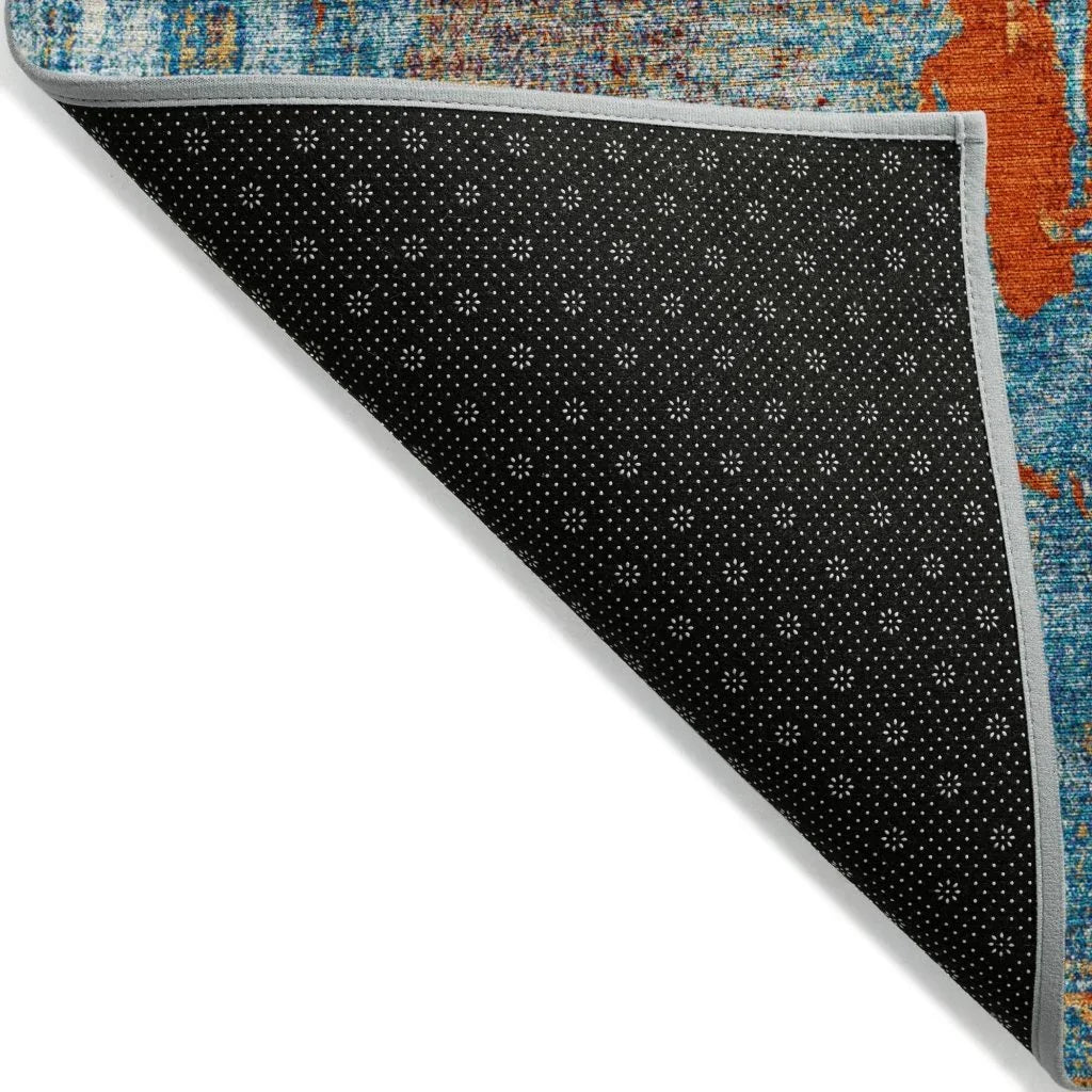 Aria Navy Washable Indoor-Outdoor Rug-Outdoor Rugs-LOOMLAN Rugs-LOOMLAN