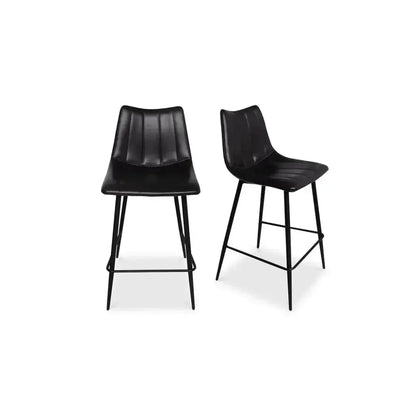 Counter Stool Black Set Black Contemporary -- view 3