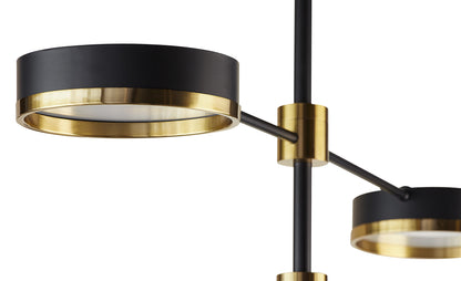 Oralee Chandelier Modern Black And Brass Adjustable Arms