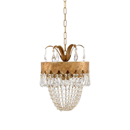 Barton Gold Finish Crystals Pendant
