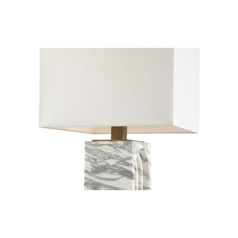 Wildwood Curvature Natural Arabescato Marble Table Lamp