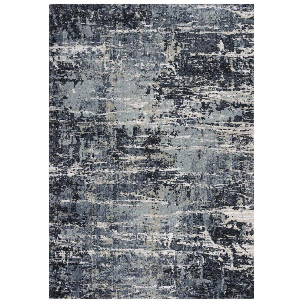 Bays Abstract Gray Large Area Rugs For Living Room
