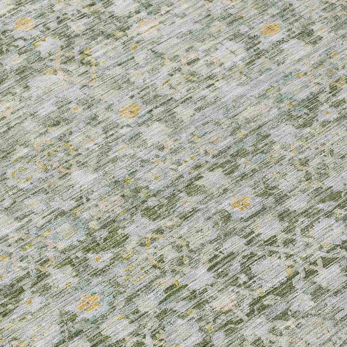 Irior Green Washable Indoor-Outdoor Rug