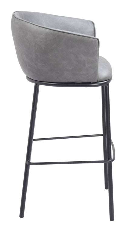 Garston Steel Gray Barstool