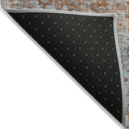 Jaelien Orange Washable Indoor-Outdoor Rug