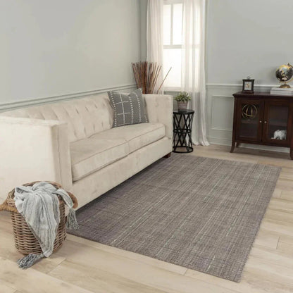 Aymo Solid Brown Area Rugs For Living Room -- brown