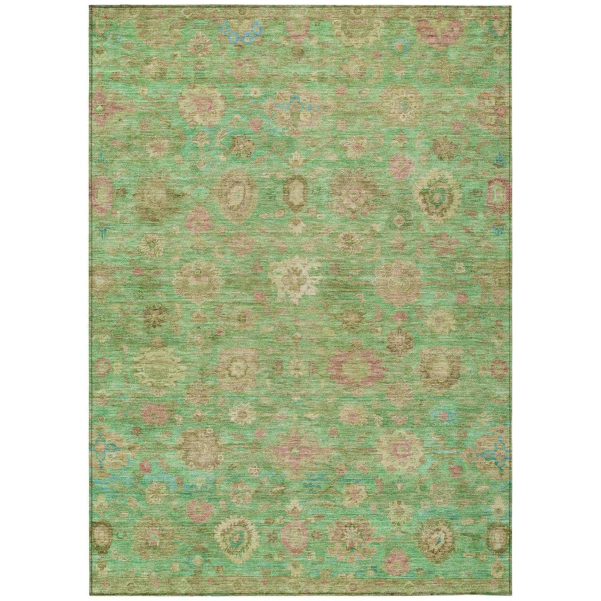 Laeara Lime Washable Indoor-Outdoor Rug