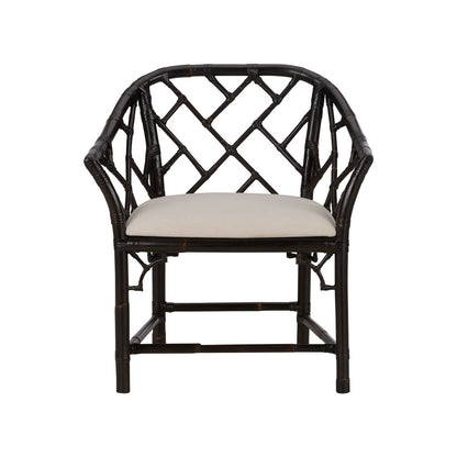 Chippendale Bamboo Rattan Arm Chair