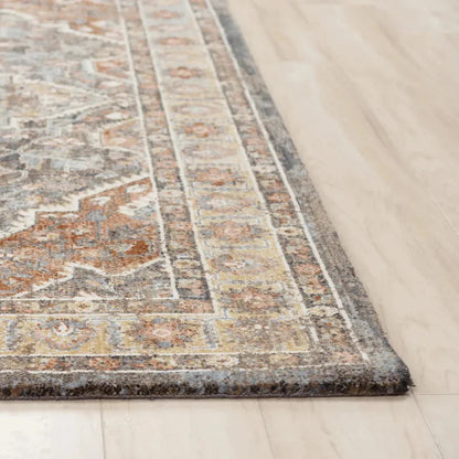 Burk Medallion Dark Rust Large Area Rugs -- rust