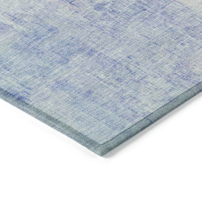 Jaelor Blue Washable Indoor-Outdoor Rug