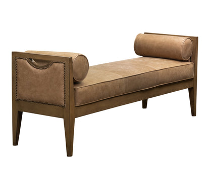 Beacon Hill City Scale Leather Bedroom Bench