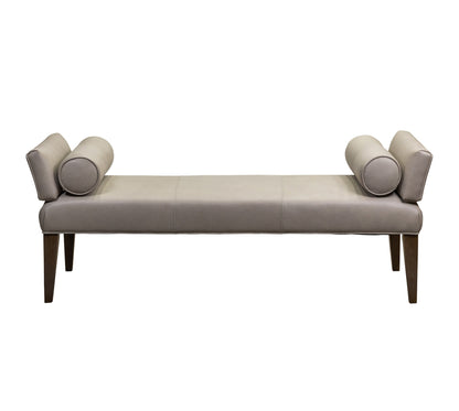 Pimlico Leather And Bolster Pillows Bedroom Bench