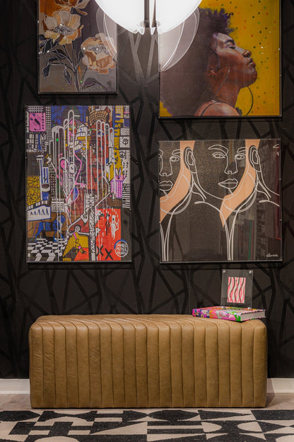 Bryant Leather Luxurious Bench Ottoman