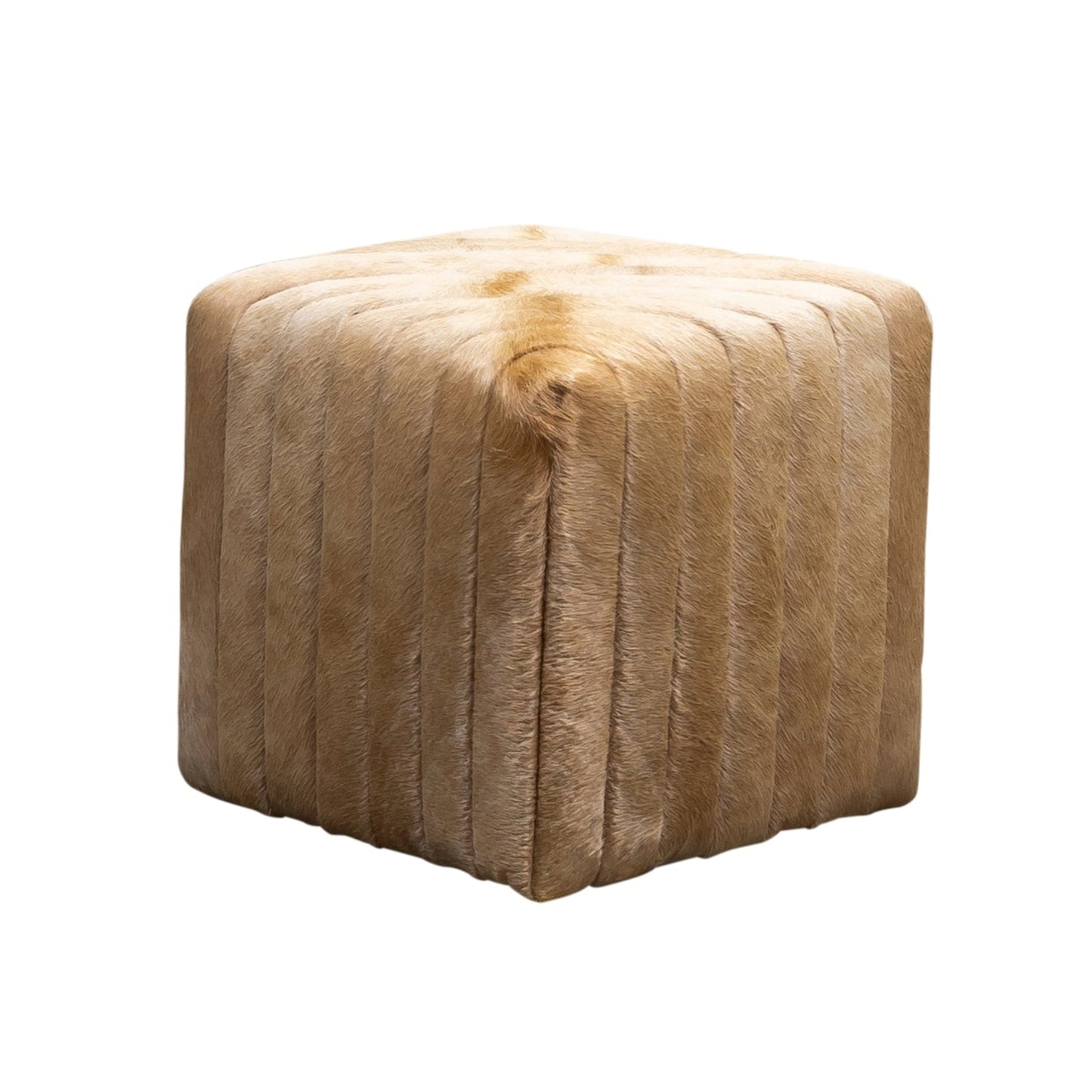 Bryant Leather Plush Comfort Cube Ottoman