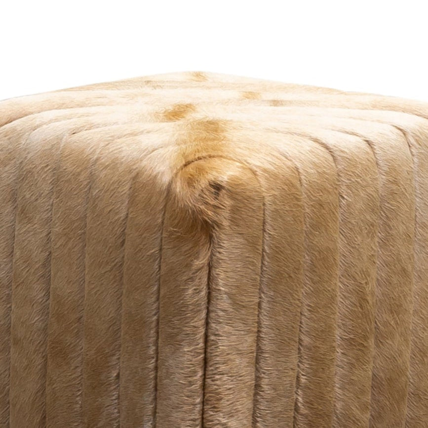 Bryant Leather Plush Comfort Cube Ottoman