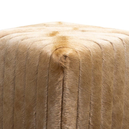 Bryant Leather Plush Comfort Cube Ottoman