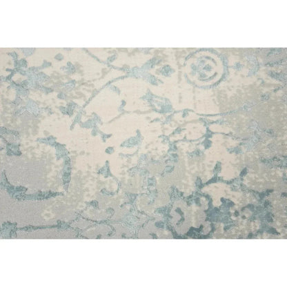 Boru Scroll Blue Kitchen Hallway Runner Rug - LOOMLAN - LOOMLAN - Area Rugs