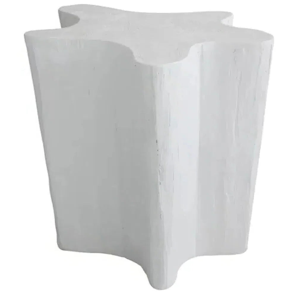 Naka Outdoor Live Edge White Side Table -- view 2