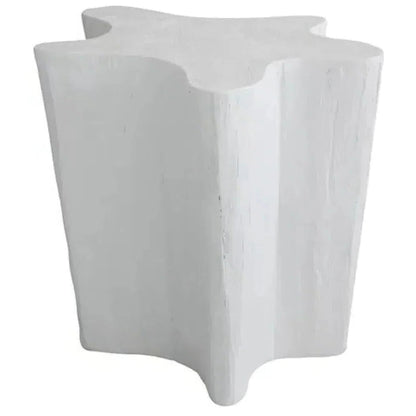 Naka Outdoor Live Edge White Side Table -- view 2