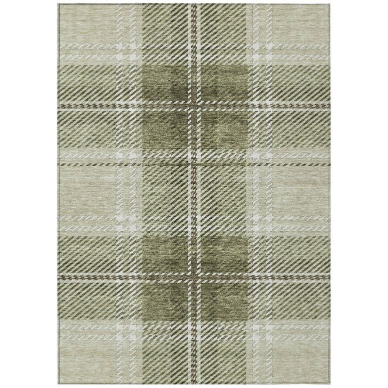 Spiral Whispers Aloe Washable Indoor-Outdoor Rug